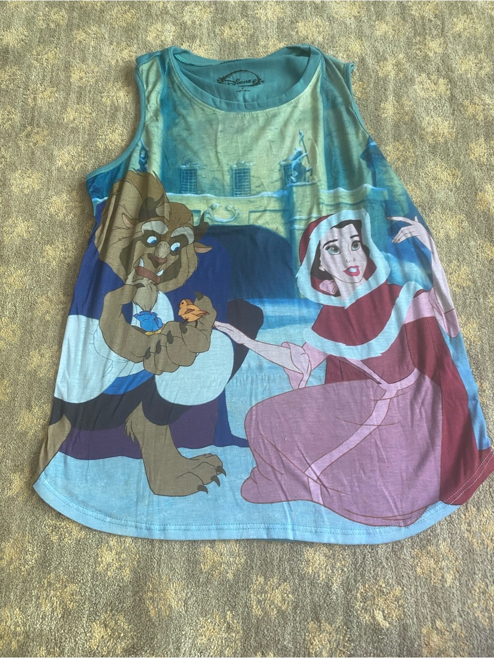Beauty and the Beast Graphic Tank Top - Multi Blue